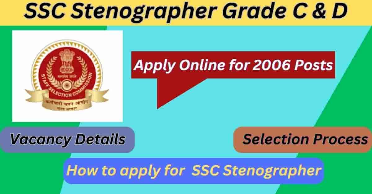 SSC stenographer group C and D post 2024